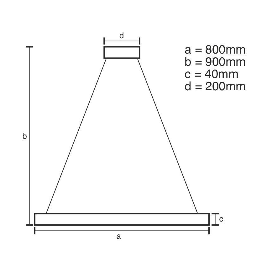 Світлодіодна підвісна люстра з регулюванням яскравості LED/55W/230V 3000-6500K + дистанційне керування