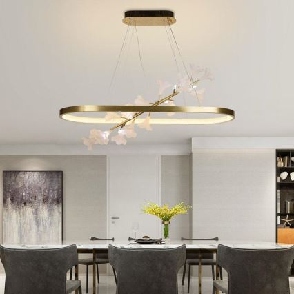 Світлодіодна підвісна люстра з регулюванням яскравості LED/55W/230V 3000-6500K + пульт дистанційного керування