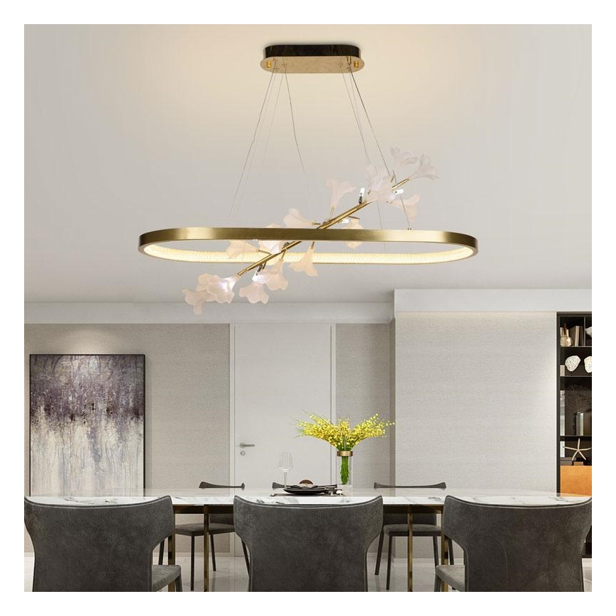 Світлодіодна підвісна люстра з регулюванням яскравості LED/55W/230V 3000-6500K + пульт дистанційного керування