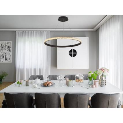 Світлодіодна підвісна люстра з регулюванням яскравості LED/55W/230V 3000-6500K + пульт дистанційного керування