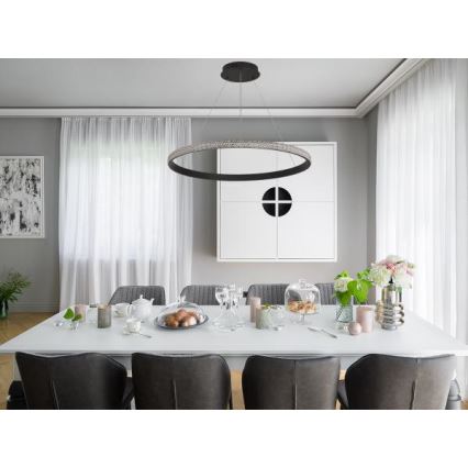 Світлодіодна підвісна люстра з регулюванням яскравості LED/55W/230V 3000-6500K + пульт дистанційного керування