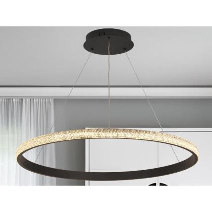 Світлодіодна підвісна люстра з регулюванням яскравості LED/55W/230V 3000-6500K + пульт дистанційного керування