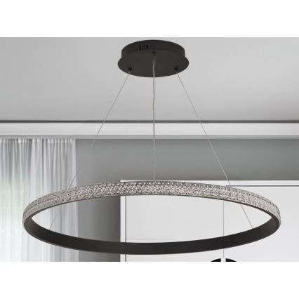 Світлодіодна підвісна люстра з регулюванням яскравості LED/55W/230V 3000-6500K + пульт дистанційного керування