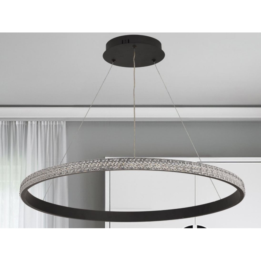 Світлодіодна підвісна люстра з регулюванням яскравості LED/55W/230V 3000-6500K + пульт дистанційного керування