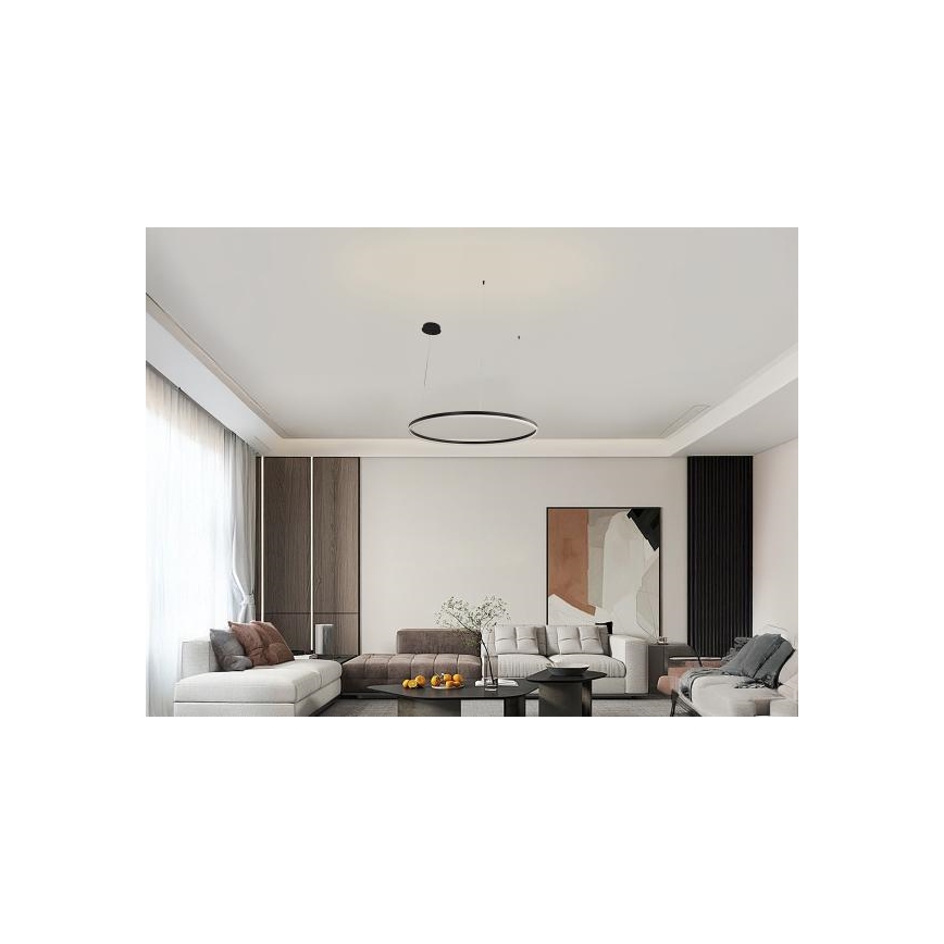 Світлодіодна підвісна люстра з регулюванням яскравості LED/55W/230V 3000-6500K + пульт дистанційного керування