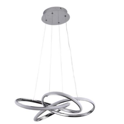 Світлодіодна підвісна люстра з регулюванням яскравості LED/65W/230V 3000-6500K хром + пульт дистанційного керування