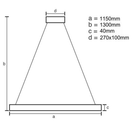 Світлодіодна підвісна люстра з регулюванням яскравості LED/65W/230V 3000-6500K + пульт дистанційного керування