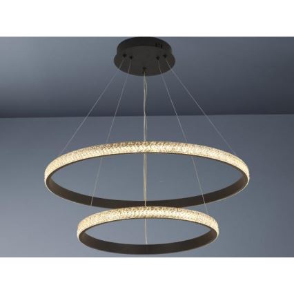 Світлодіодна підвісна люстра з регулюванням яскравості LED/65W/230V 3000-6500K + пульт дистанційного керування