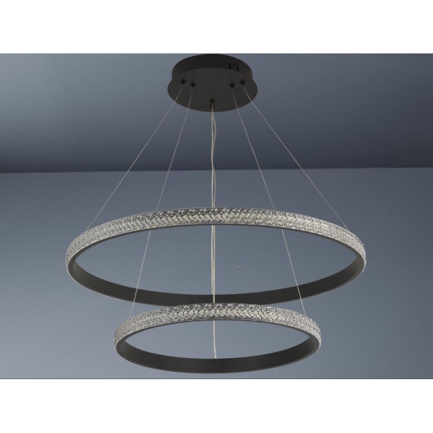 Світлодіодна підвісна люстра з регулюванням яскравості LED/65W/230V 3000-6500K + пульт дистанційного керування