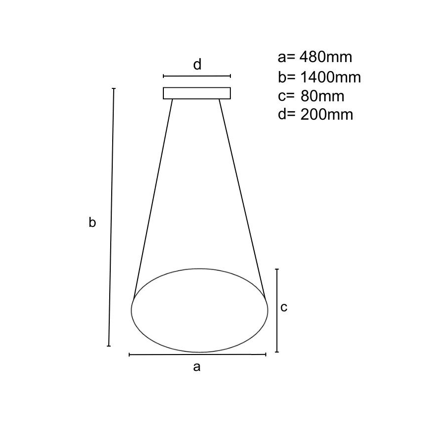 Світлодіодна підвісна люстра з регулюванням яскравості LED/65W/230V 3000-6500K золотий + пульт дистанційного керування