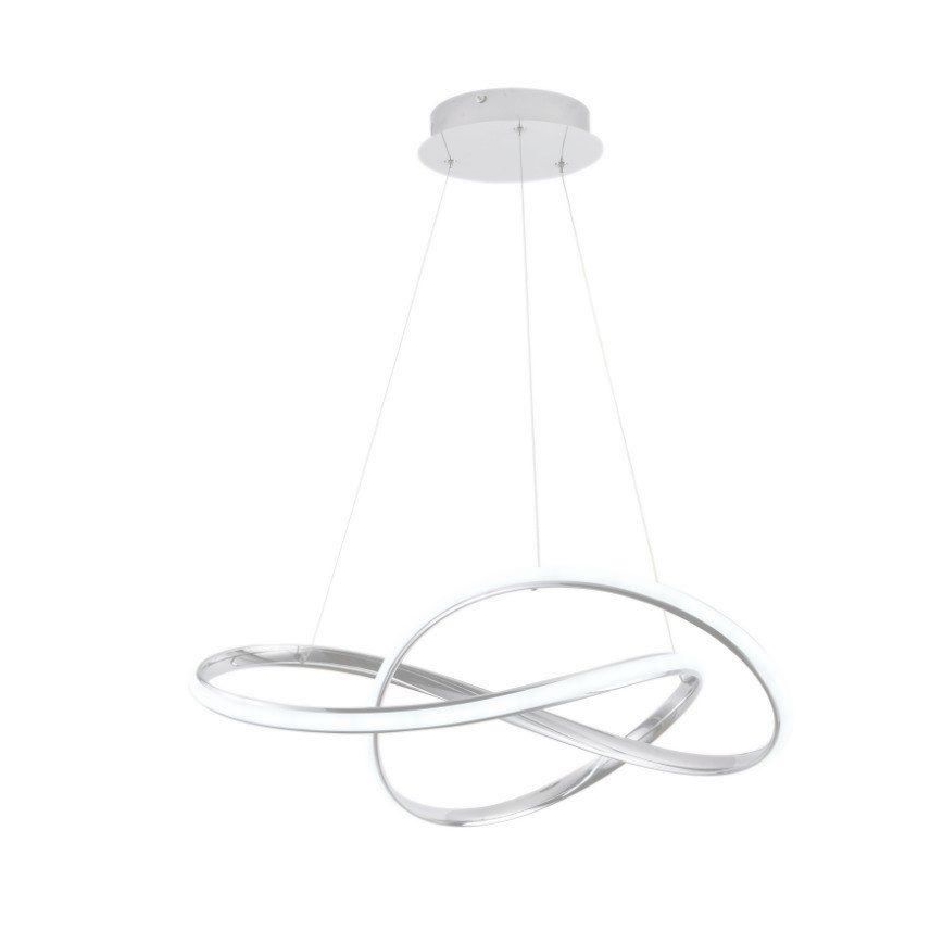 Світлодіодна підвісна люстра з регулюванням яскравості LED/70W/230V 3000-6500K діаметр 60 см білий + пульт дистанційного керування
