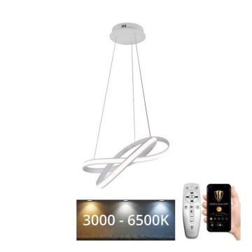Світлодіодна підвісна люстра з регулюванням яскравості LED/70W/230V 3000-6500K білий + пульт дистанційного керування