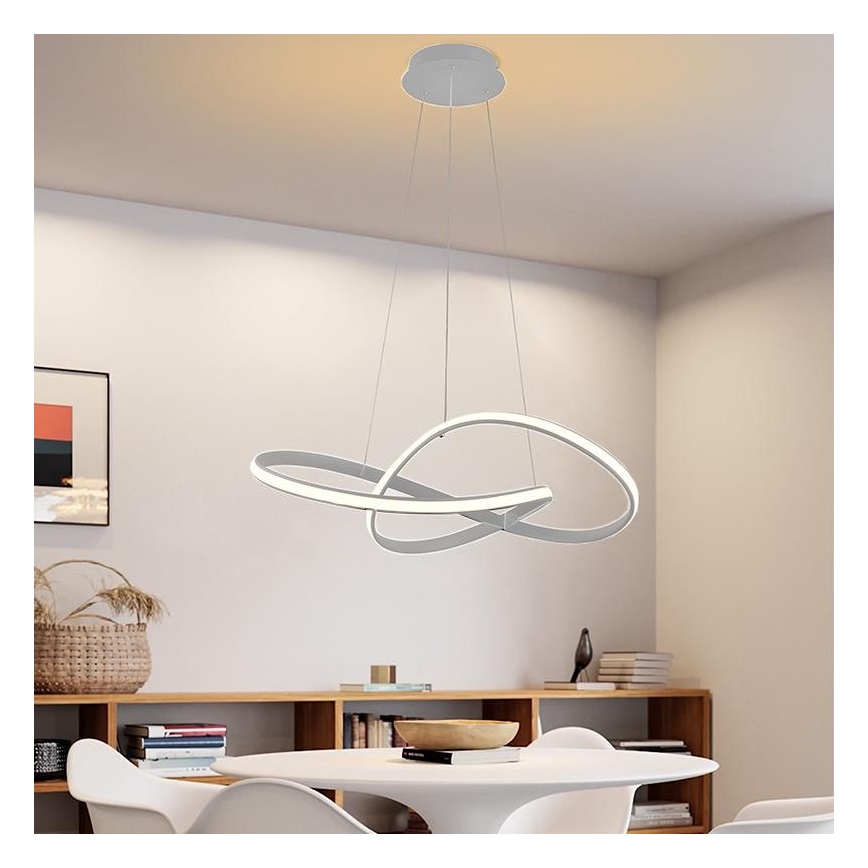 Світлодіодна підвісна люстра з регулюванням яскравості LED/70W/230V 3000-6500K діаметр 55 см + пульт дистанційного керування