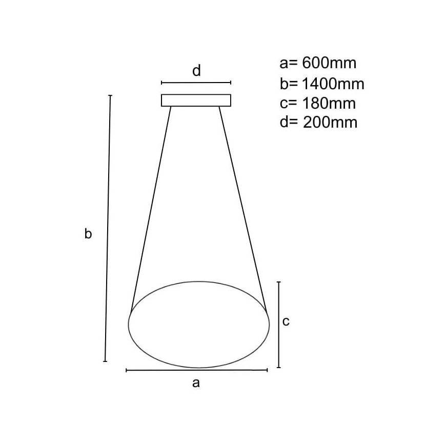 Світлодіодна підвісна люстра з регулюванням яскравості LED/70W/230V 3000-6500K + пульт дистанційного керування