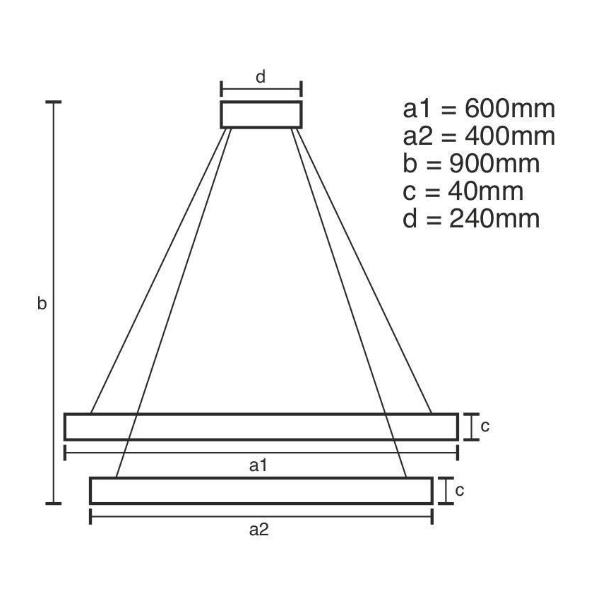 Світлодіодна підвісна люстра з регулюванням яскравості LED/70W/230V 3000-6500K + пульт дистанційного керування