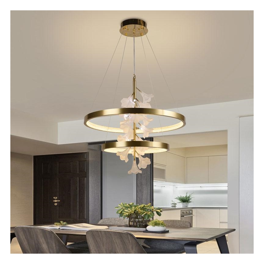 Світлодіодна підвісна люстра з регулюванням яскравості LED/70W/230V 3000-6500K + пульт дистанційного керування