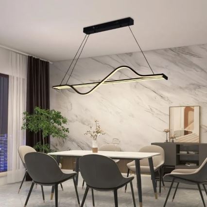 Світлодіодна підвісна люстра з регулюванням яскравості LED/70W/230V 3000-6500K + пульт дистанційного керування