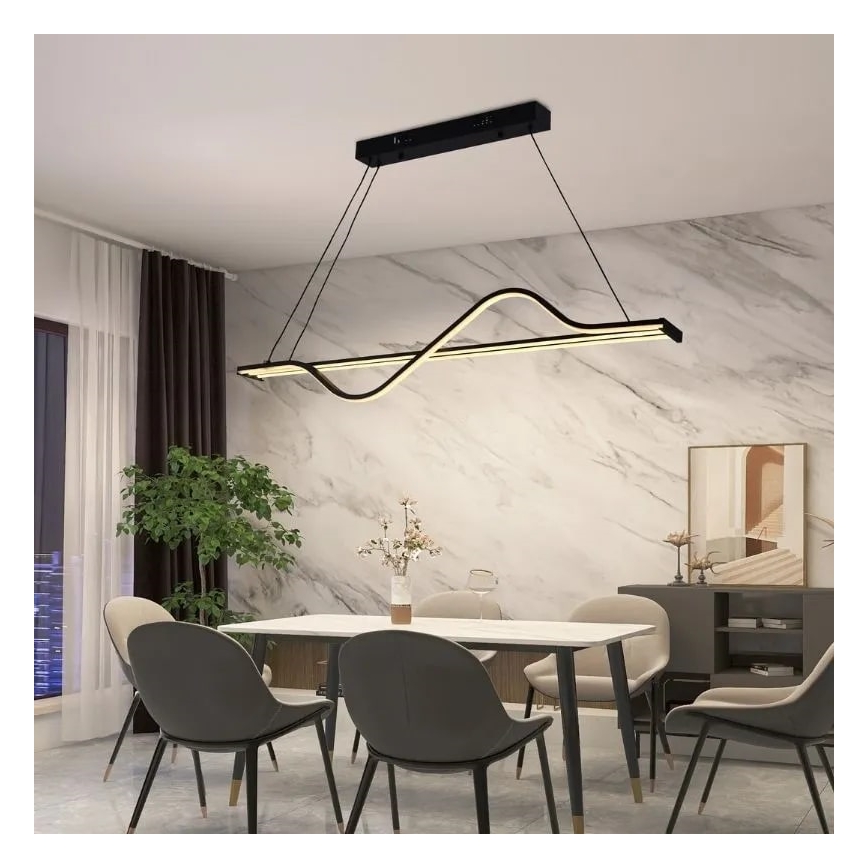 Світлодіодна підвісна люстра з регулюванням яскравості LED/70W/230V 3000-6500K + пульт дистанційного керування