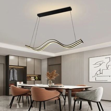 Світлодіодна підвісна люстра з регулюванням яскравості LED/70W/230V 3000-6500K + пульт дистанційного керування