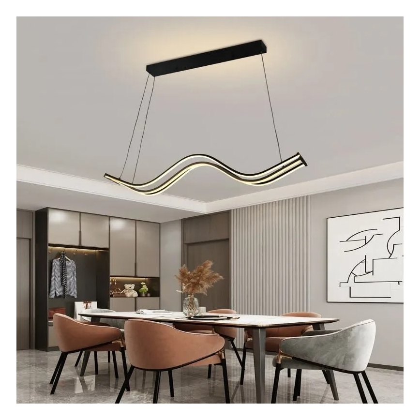 Світлодіодна підвісна люстра з регулюванням яскравості LED/70W/230V 3000-6500K + пульт дистанційного керування