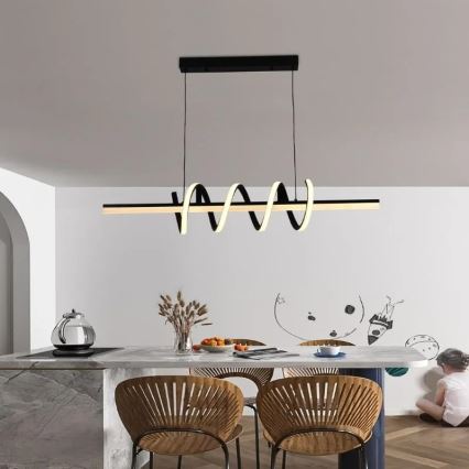 Світлодіодна підвісна люстра з регулюванням яскравості LED/70W/230V 3000-6500K + пульт дистанційного керування