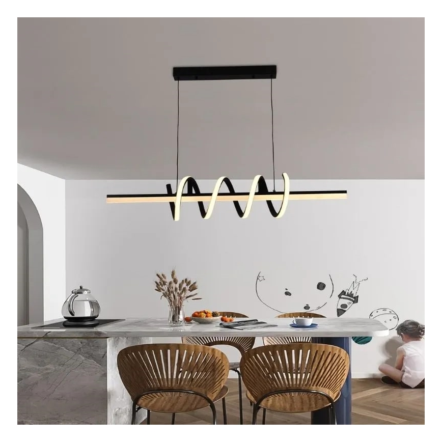 Світлодіодна підвісна люстра з регулюванням яскравості LED/70W/230V 3000-6500K + пульт дистанційного керування