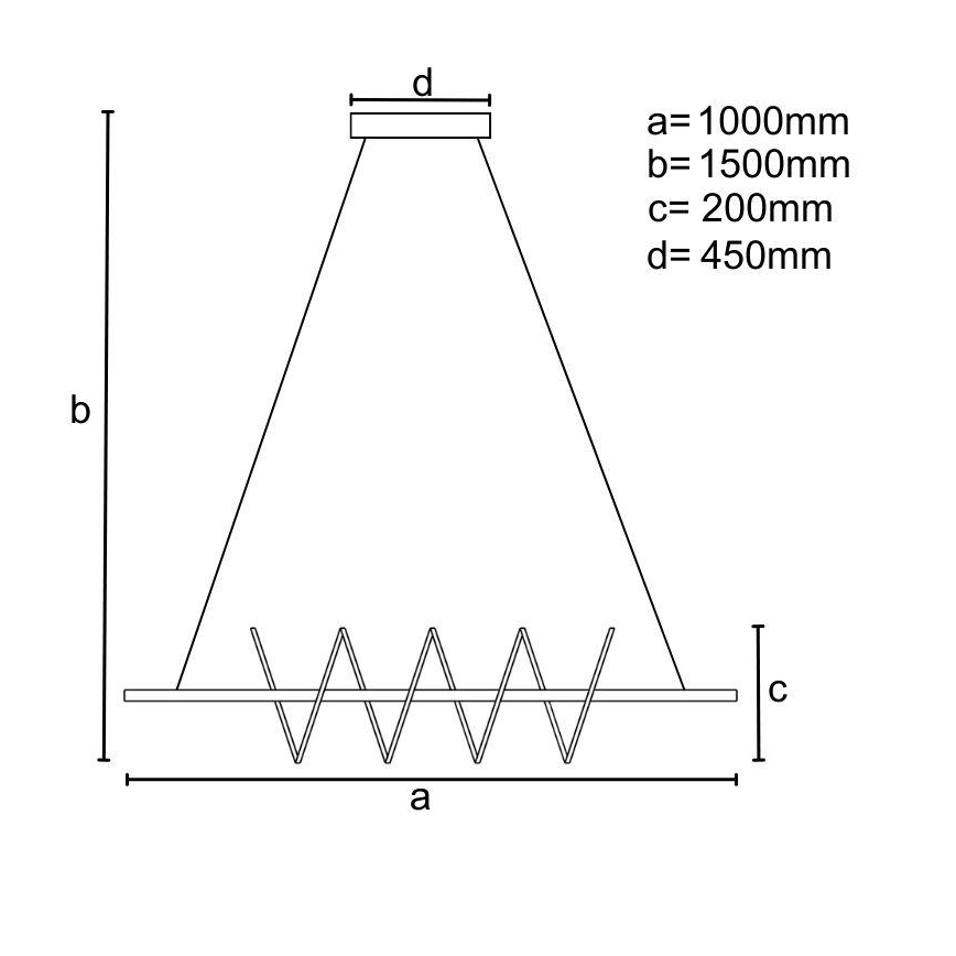 Світлодіодна підвісна люстра з регулюванням яскравості LED/70W/230V 3000-6500K + пульт дистанційного керування
