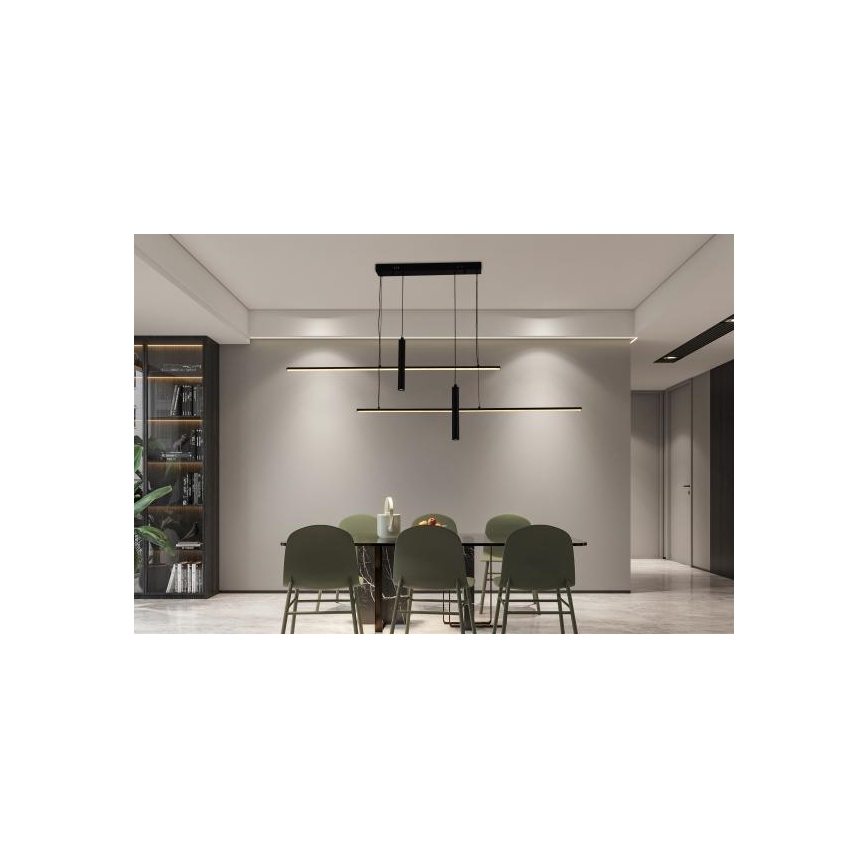 Світлодіодна підвісна люстра з регулюванням яскравості LED/70W/230V 3000-6500K + пульт дистанційного керування