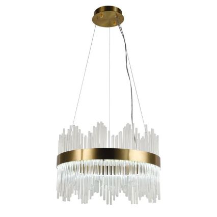 LED з регулюванням яскравості кришталева люстра підвісна LED/70W/230V 3000-6500K золотий + пульт дистанційного керування
