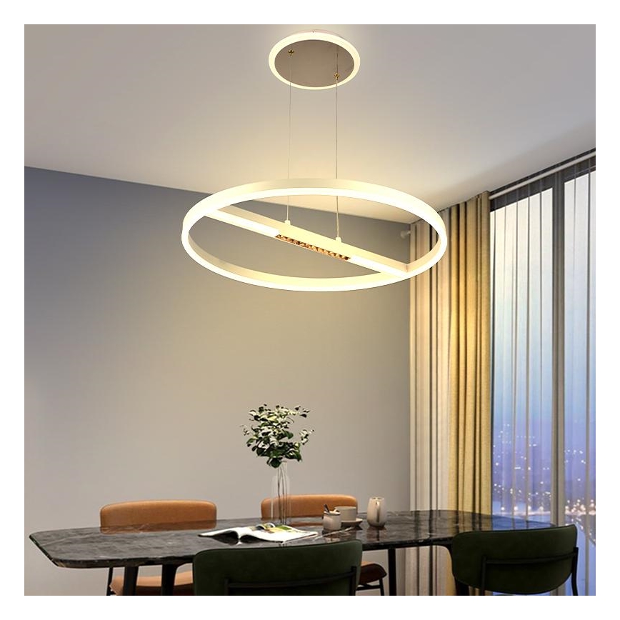Світлодіодна підвісна люстра з регулюванням яскравості LED/75W/230V 3000-6500K + пульт дистанційного керування