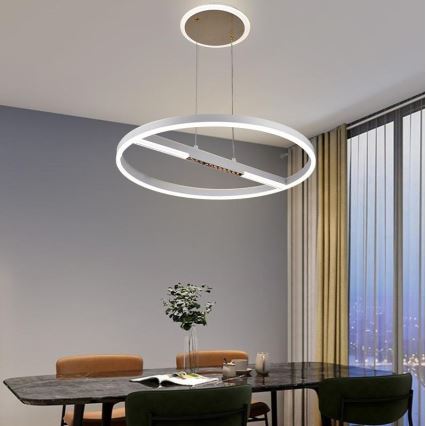 Світлодіодна підвісна люстра з регулюванням яскравості LED/75W/230V 3000-6500K + пульт дистанційного керування