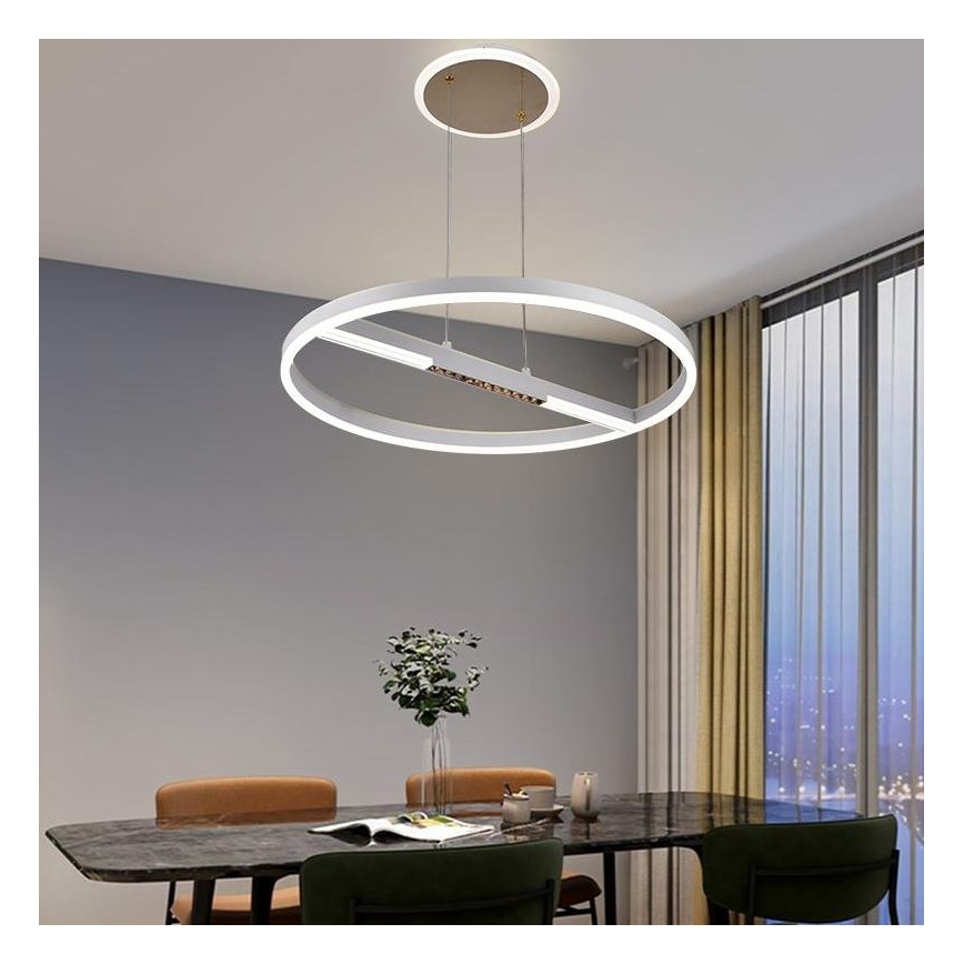 Світлодіодна підвісна люстра з регулюванням яскравості LED/75W/230V 3000-6500K + пульт дистанційного керування