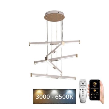 Світлодіодна підвісна люстра з регулюванням яскравості LED/75W/230V 3000-6500K + пульт дистанційного керування