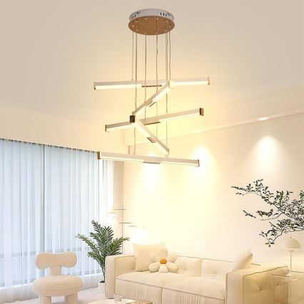 Світлодіодна підвісна люстра з регулюванням яскравості LED/75W/230V 3000-6500K + пульт дистанційного керування