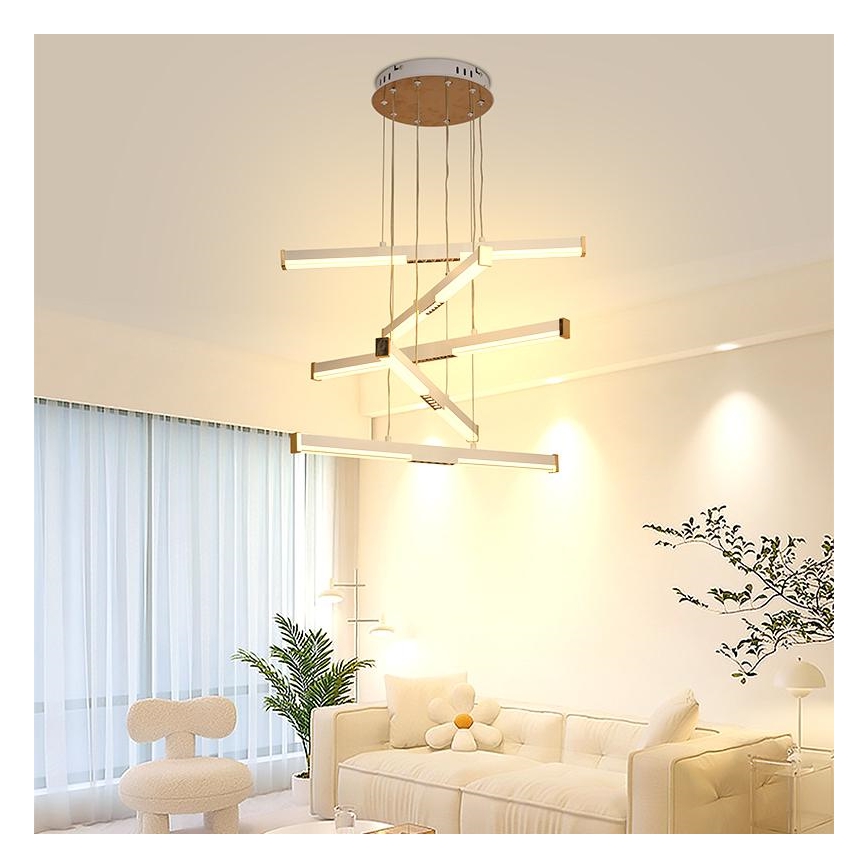 Світлодіодна підвісна люстра з регулюванням яскравості LED/75W/230V 3000-6500K + пульт дистанційного керування