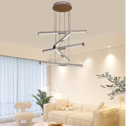 Світлодіодна підвісна люстра з регулюванням яскравості LED/75W/230V 3000-6500K + пульт дистанційного керування