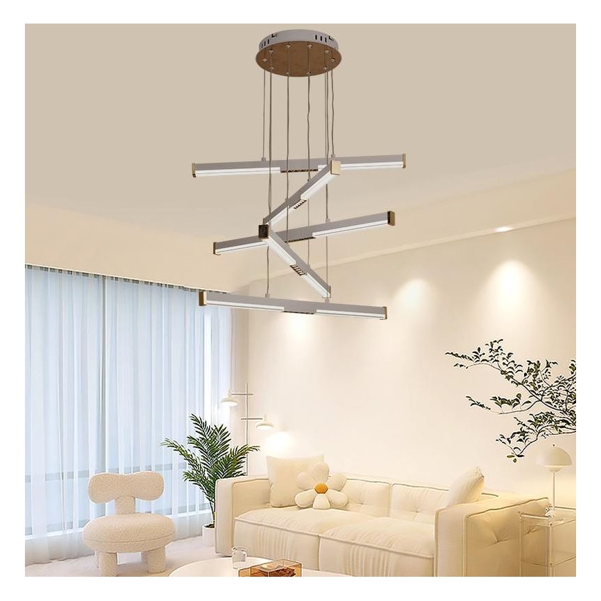 Світлодіодна підвісна люстра з регулюванням яскравості LED/75W/230V 3000-6500K + пульт дистанційного керування