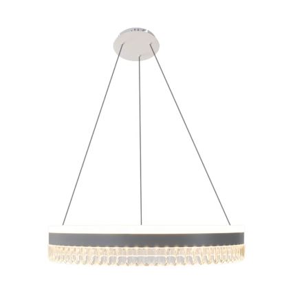 LED Кришталева підвісна люстра з регулюванням яскравості LED/80W/230V 3000-6500K білий + пульт дистанційного керування