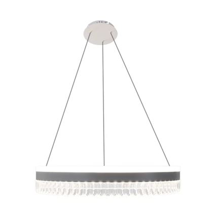 LED Кришталева підвісна люстра з регулюванням яскравості LED/80W/230V 3000-6500K білий + пульт дистанційного керування