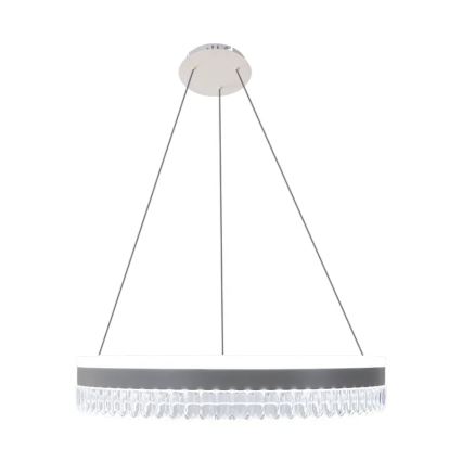 LED Кришталева підвісна люстра з регулюванням яскравості LED/80W/230V 3000-6500K білий + пульт дистанційного керування