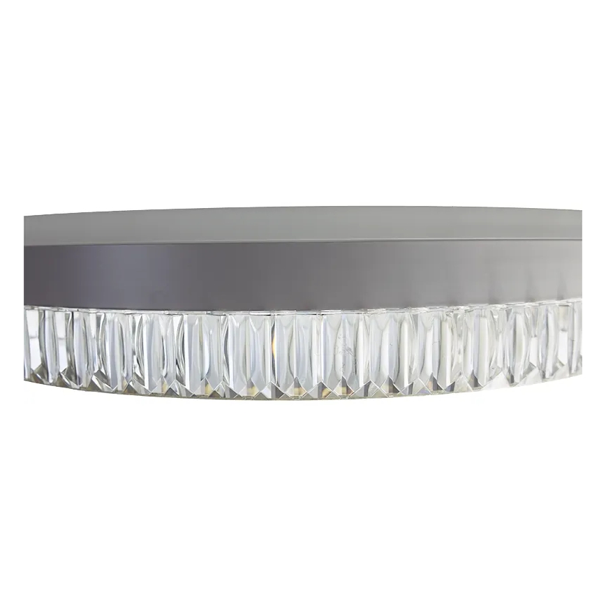 LED Кришталева підвісна люстра з регулюванням яскравості LED/80W/230V 3000-6500K білий + пульт дистанційного керування