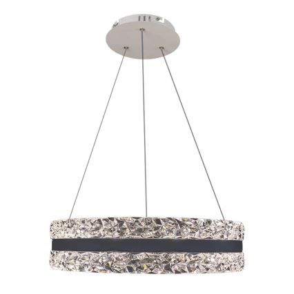 LED Кришталева підвісна люстра з регулюванням яскравості LED/80W/230V 3000-6500K білий + пульт дистанційного керування
