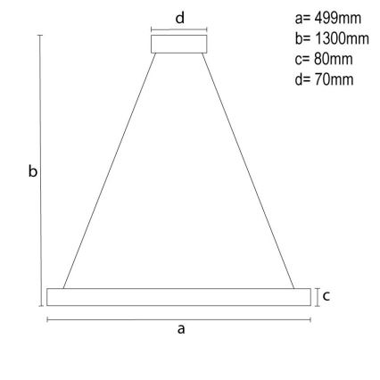 LED Кришталева підвісна люстра з регулюванням яскравості LED/80W/230V 3000-6500K чорний + пульт дистанційного керування