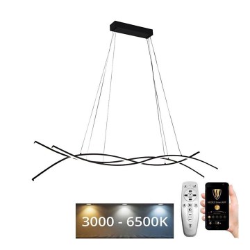 Світлодіодна підвісна люстра з регулюванням яскравості LED/80W/230V 3000-6500K + пульт дистанційного керування