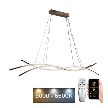 Світлодіодна підвісна люстра з регулюванням яскравості LED/80W/230V 3000-6500K + пульт дистанційного керування