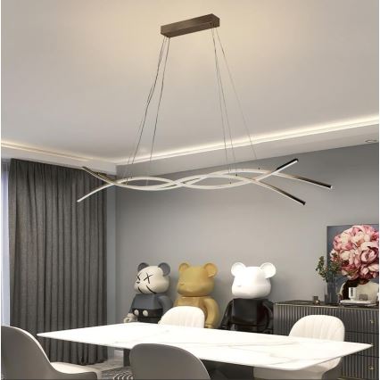 Світлодіодна підвісна люстра з регулюванням яскравості LED/80W/230V 3000-6500K + пульт дистанційного керування