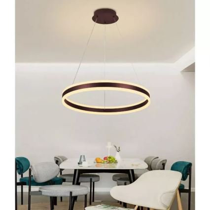 Світлодіодна підвісна люстра з регулюванням яскравості LED/85W/230V 3000-6500K + пульт дистанційного керування