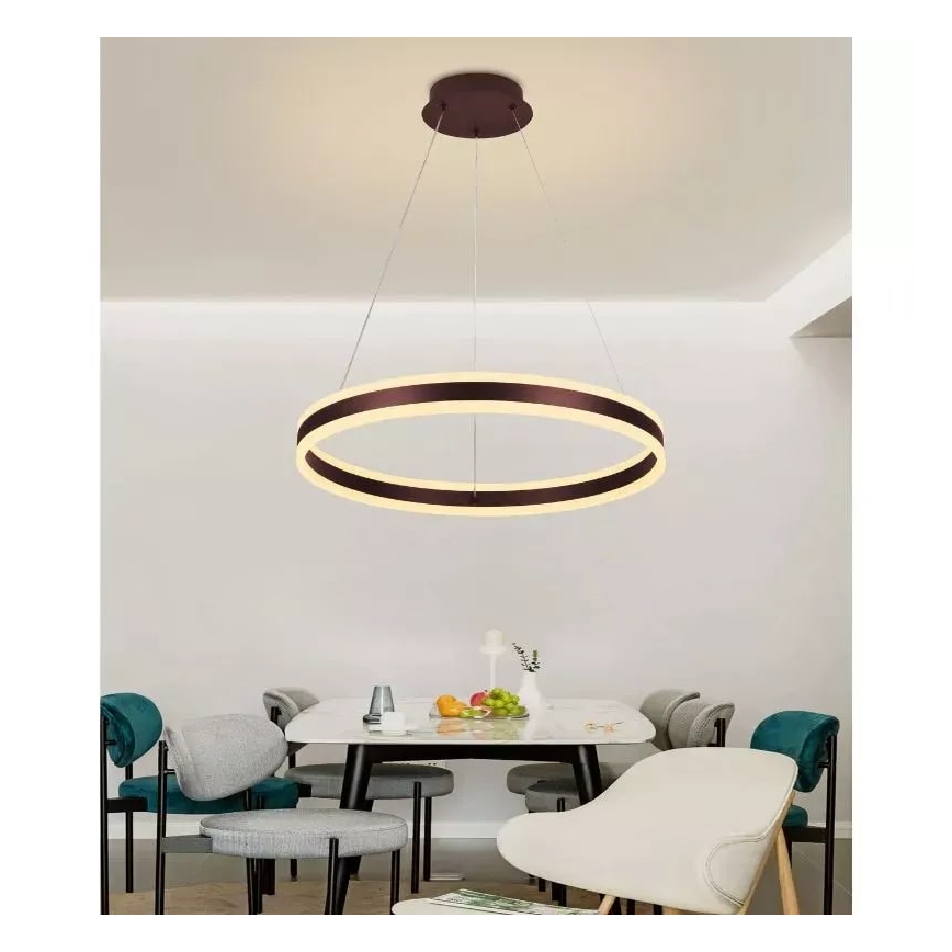 Світлодіодна підвісна люстра з регулюванням яскравості LED/85W/230V 3000-6500K + пульт дистанційного керування