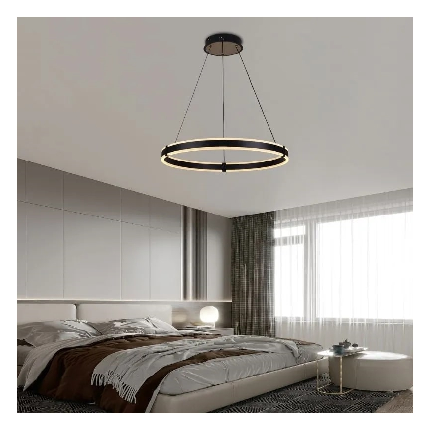 Світлодіодна підвісна люстра з регулюванням яскравості LED/85W/230V 3000-6500K + пульт дистанційного керування