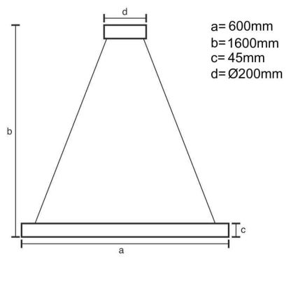 Світлодіодна підвісна люстра з регулюванням яскравості LED/85W/230V 3000-6500K + пульт дистанційного керування